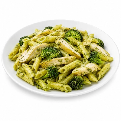 Sainsbury's Fresh Food Italian Healthier Pasta with Chicken Broccoli and Pesto Be Good to Yourself