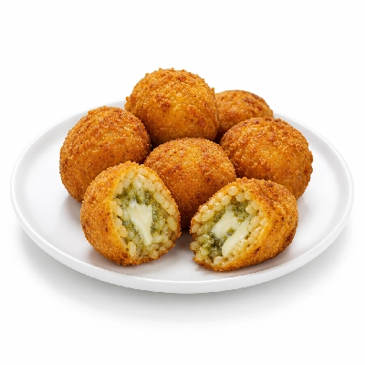 Sainsbury's Fresh Food Italian Vegetarian Cauldron Pesto & Mozzarella Rissotto Bites