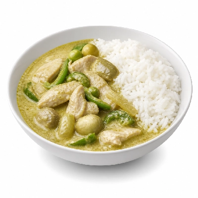Sainsbury's Fresh Food Oriental All Thai Green Chicken Curry with Rice Taste the Difference