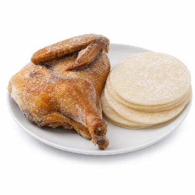 Sainsbury's Frozen Poultry Duck Mrs Lam Half Crispy & Pancakes