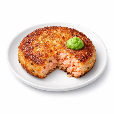 Salmon Patties with Wasabi