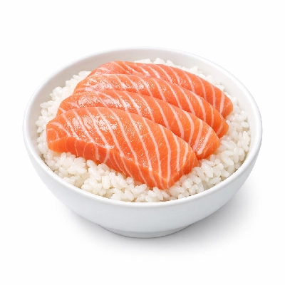 Salmon Sashimi on Rice