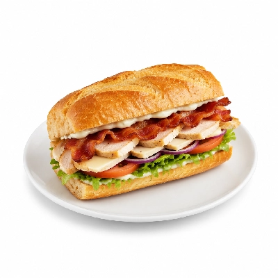 Samuel Mancino's Italian Eatery Grinders Chicken Bacon Club Half No Mayo