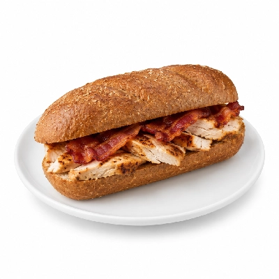 Samuel Mancino's Italian Eatery Grinders Chicken Bacon Club Quarter Whole Wheat