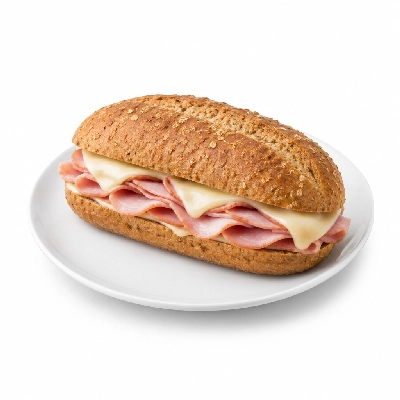 Samuel Mancino's Italian Eatery Grinders Ham & Cheese Half Whole Wheat