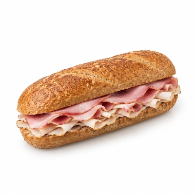 Samuel Mancino's Italian Eatery Grinders Ham & Turkey Half Whole Wheat