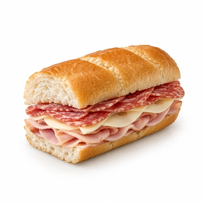 Samuel Mancino's Italian Eatery Grinders Ham Cheese & Salami Half No Mayo