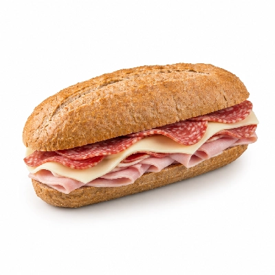 Samuel Mancino's Italian Eatery Grinders Ham Cheese & Salami Half Whole Wheat