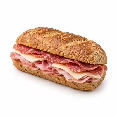 Samuel Mancino's Italian Eatery Grinders Ham Cheese & Salami Quarter Whole Wheat