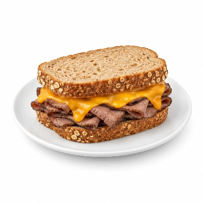Samuel Mancino's Italian Eatery Grinders Roast Beef & Cheddar Half Whole Wheat