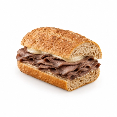 Samuel Mancino's Italian Eatery Grinders Roast Beef Classic Half Whole Wheat No Mayo