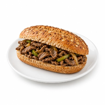 Samuel Mancino's Italian Eatery Grinders Steak Half Whole Wheat No Mayo