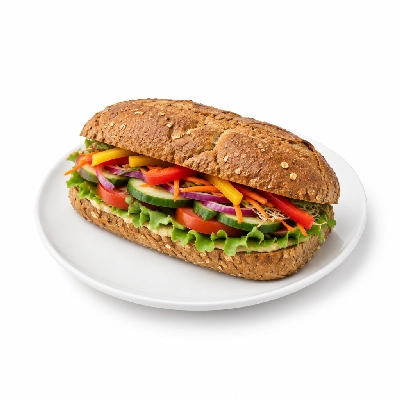 Samuel Mancino's Italian Eatery Grinders Veggie Quarter Whole Wheat No Mayo