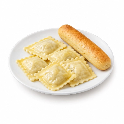 Samuel Mancino's Italian Eatery Kids Menu Kid's Ravioli with 1 Bread Stick