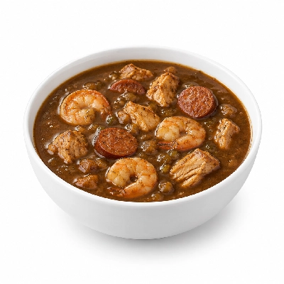 Samuel Mancino's Italian Eatery Soups Gumbo with Chicken Shrimp & Sausage