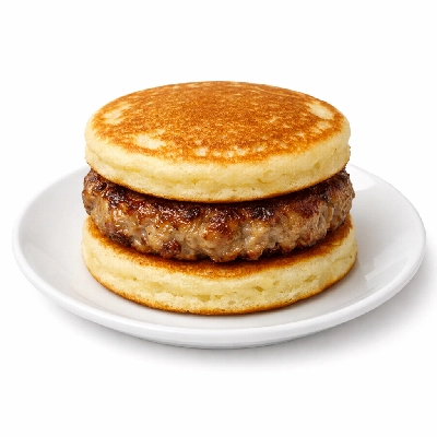 Sausage griddle cake sandwich