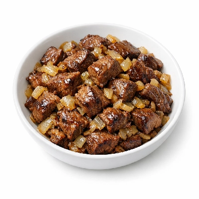Sauteed beef with onions