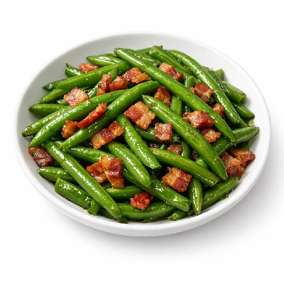 Sauteed green beans with bacon