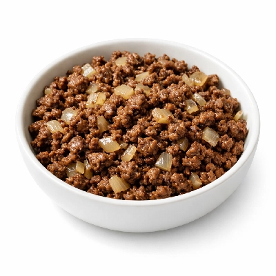 Sauteed minced beef with onions