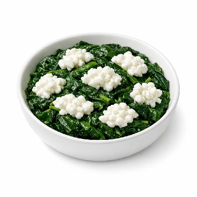 Sauteed Spinach with Cottage Cheese