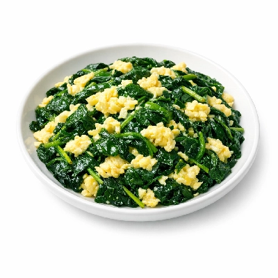 Sauteed spinach with egg