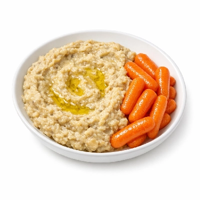 Savory Baba Ganouj & Baby Carrots
