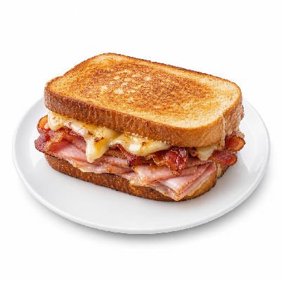 Schlotzsky's Ham Bacon Smokecheesy Sandwich Large