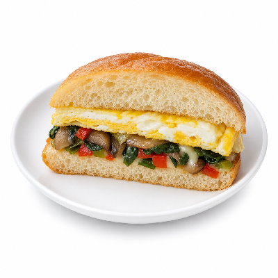 Schlotzsky's Veggie Breakfast Sandwich Half