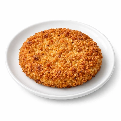 School lunch chicken patty whole grain breaded