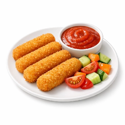 Scores Appetizers Cheese Sticks 4 with Tomato Sauce and Crudites