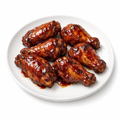 Scores Appetizers Chicken Wings with BBQ Sauce and Crudites 6