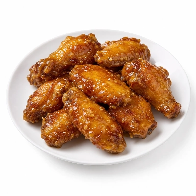 Scores Appetizers Chicken Wings with Honey Garlic Sauce and Crudites 12