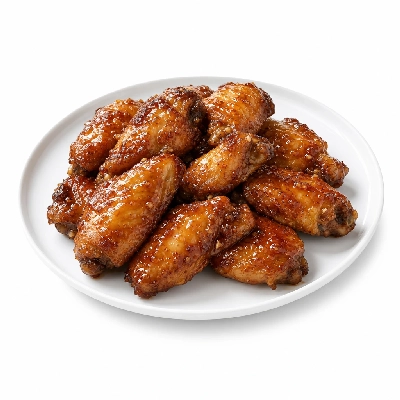 Scores Appetizers Chicken Wings with Honey Garlic Sauce and Crudites 16