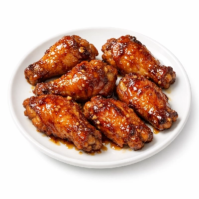 Scores Appetizers Chicken Wings with Honey Garlic Sauce and Crudites 6
