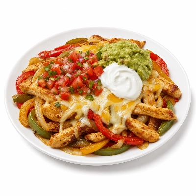 Scores Cheese Pico de Gallo Guacamole and Sour Cream Served with Fajitas