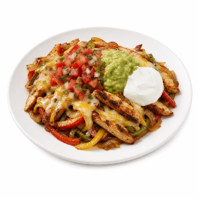 Scores Chicken Fajitas with Cheese Pico de Gallo Guacamole and Sour Cream (1 Person)