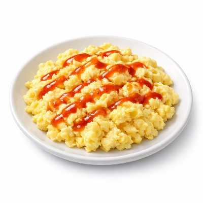 Scrambled Egg with Hot Sauce