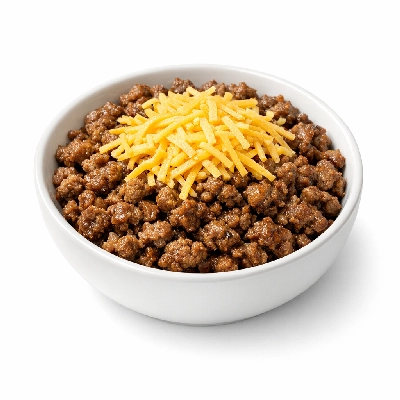 Seasoned Ground Beef with Shredded Cheese