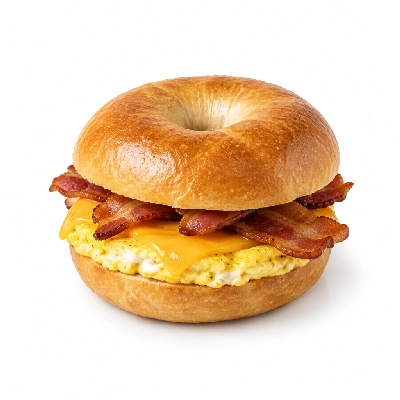 Seattle Sutton's Healthy Eating Bacon and Egg Bagel Sandwich 1200 Calorie Plan