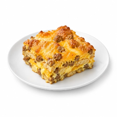 Seattle Sutton's Healthy Eating Cheddar and Sausage Breakfast Casserole 1500 Calorie Plan
