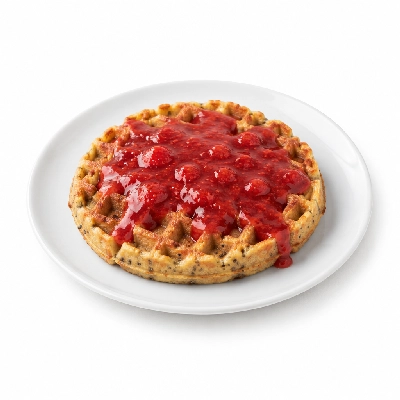 Seattle Sutton's Healthy Eating Chia Waffle with Strawberry Sauce 1200 Calorie Plan