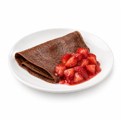 Seattle Sutton's Healthy Eating Chocolate Crepe and Strawberry Salsa 1500 Calorie Plan
