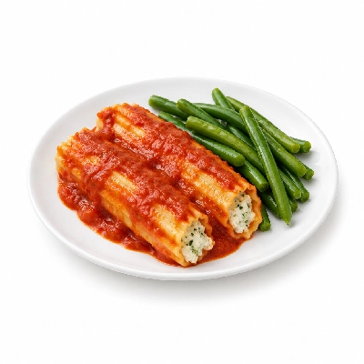 Seattle Sutton's Healthy Eating Dinner Manicotti with Green Beans
