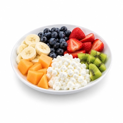 Seattle Sutton's Healthy Eating Fresh Fruit and Cottage Cheese Plate 1200 Calorie Plan