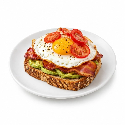 Seattle Sutton's Healthy Eating Open Faced Breakfast Sandwich 1200 Calorie Plan