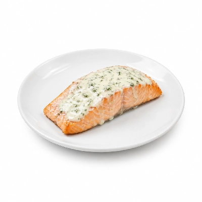 Seattle Sutton's Healthy Eating Salmon with Creamy Dill Sauce 1200 Calorie Plan