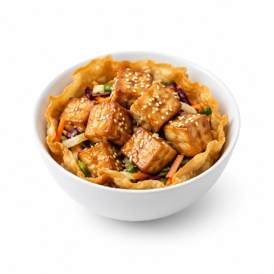Seattle Sutton's Healthy Eating Sesame Tofu Egg Roll Bowl 1500 Calorie Plan