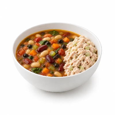 Seattle Sutton's Healthy Eating Vegetable Bean Soup with Tuna Salad 2000 Calorie Plan