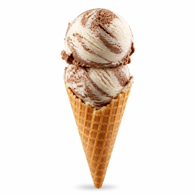 Shake Shack Double Vanilla & Chocolate Cone