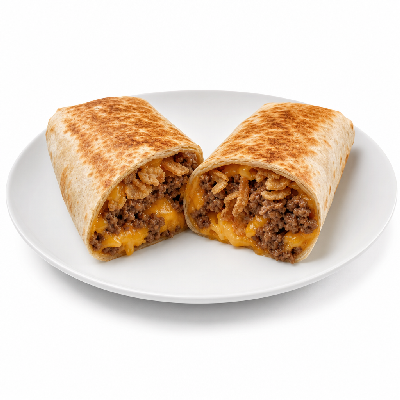 Sheetz Booming Onions & Cheddar Burger Shnack Wrap